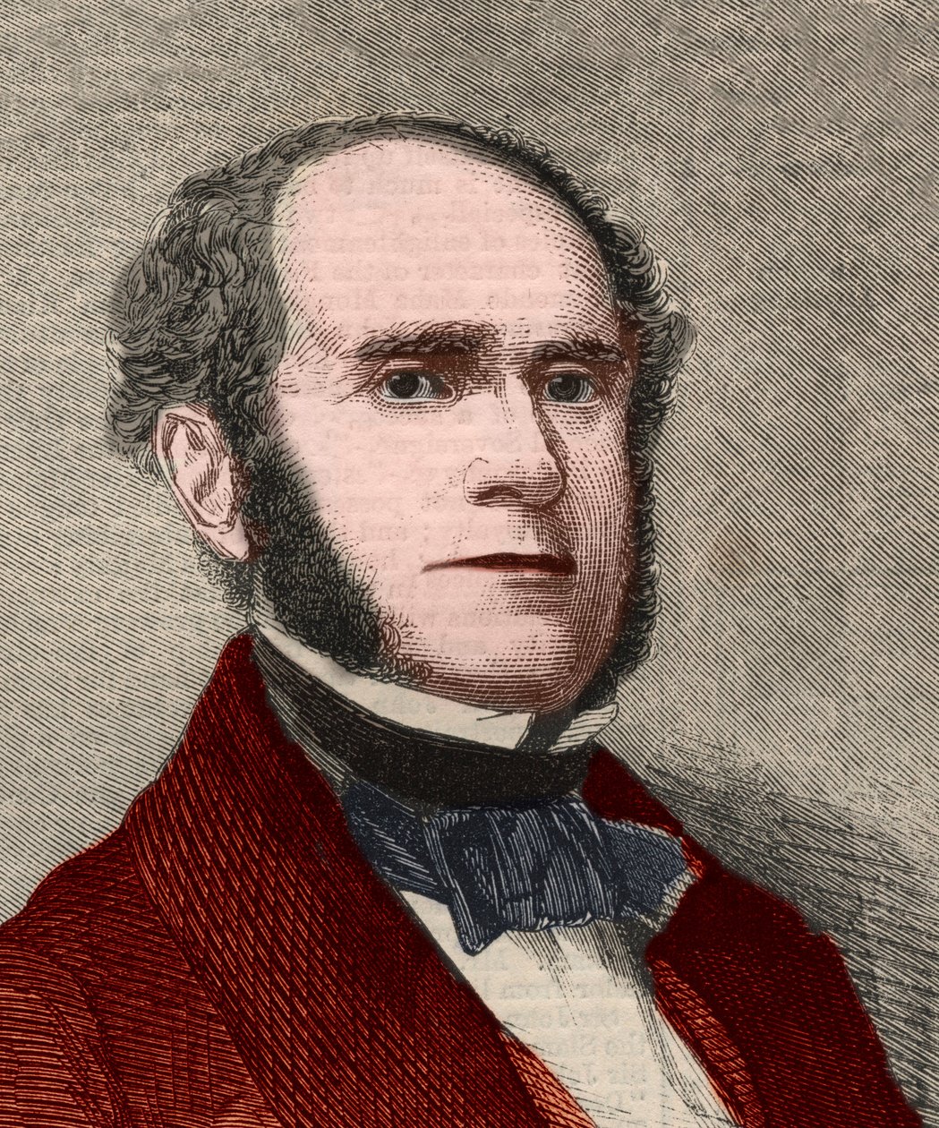 Retrato de Fitz-Greene Halleck (1790-1867), poeta estadounidense. Grabado en “The Illustrated London News” del 23 de enero de 1858. de Unknown artist