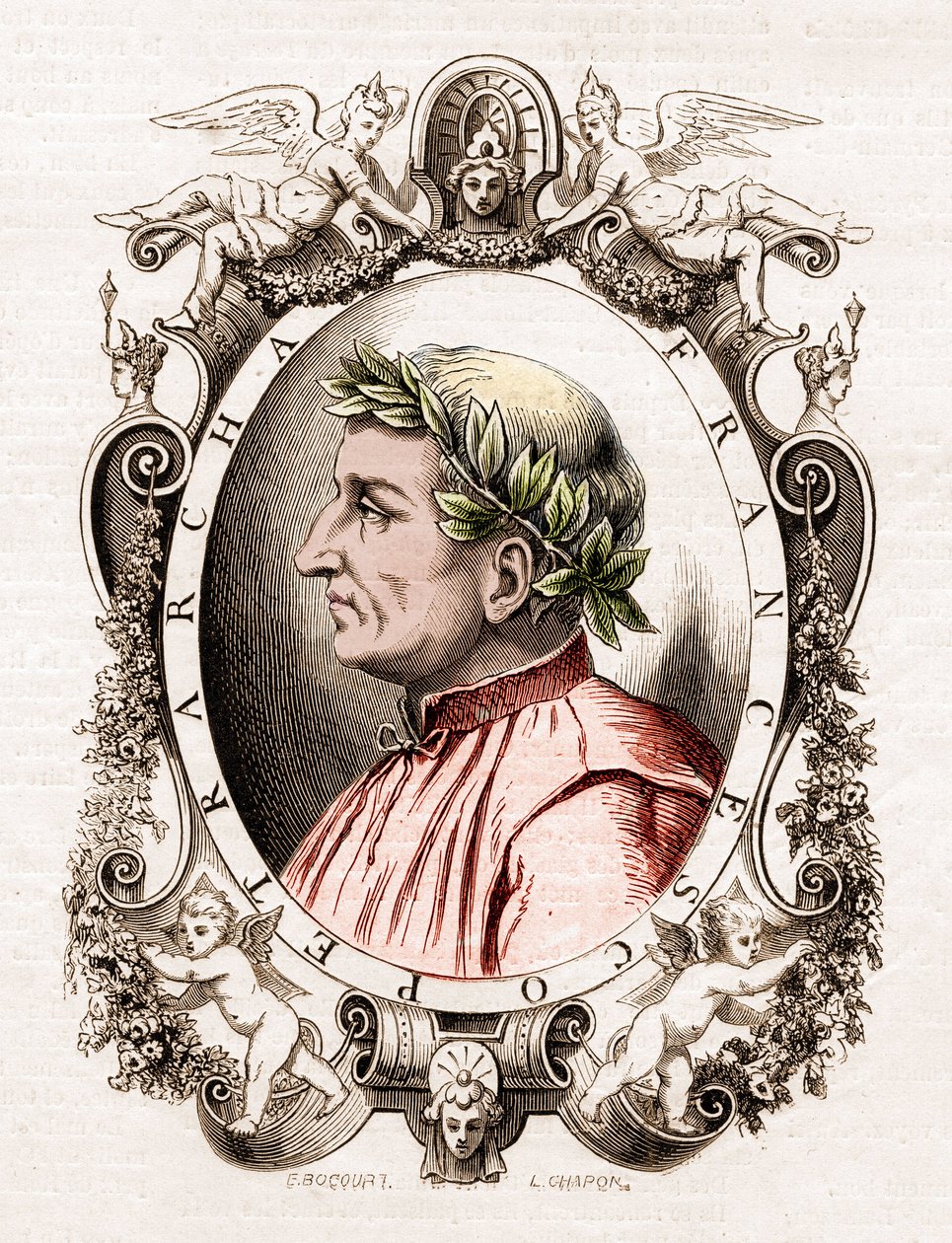 Retrato de Francesco Petrarca (1304-1374), poeta italiano de Unknown artist