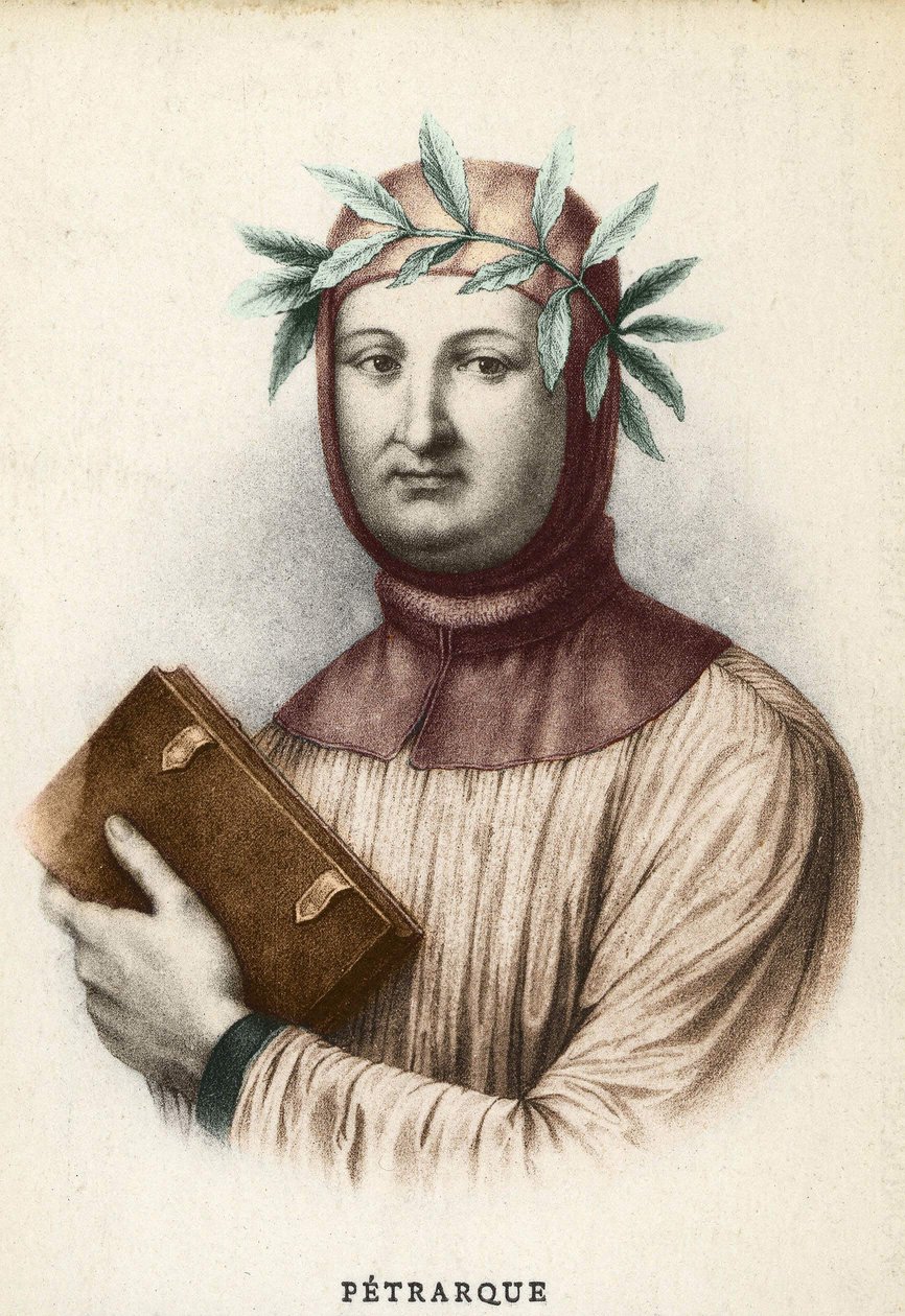Retrato de Francesco Petrarca (Petrarca), escritor italiano (1304 - 1374) de Unknown artist