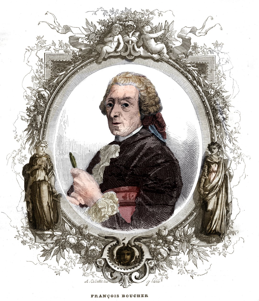 Retrato de François Boucher (1703-1770), pintor francés. de Unknown artist