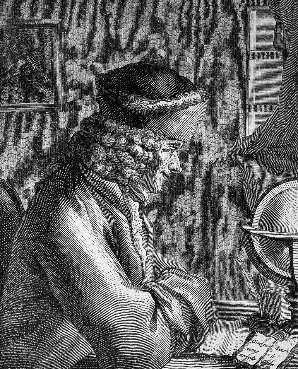 Retrato de François Marie Arouet, conocido como Voltaire (1694-1778) en el Château de Ferney en 1764 de Unknown artist