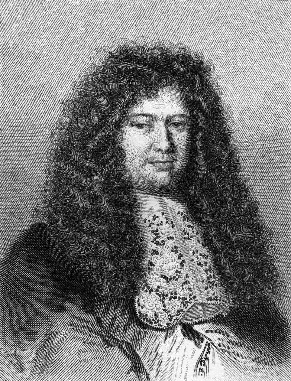 Retrato de François Michel Le Tellier, Marqués de Louvois (1639 - 1691), político francés - en “Histoire des Français” de Lavallée, grabado, sd de Unknown artist