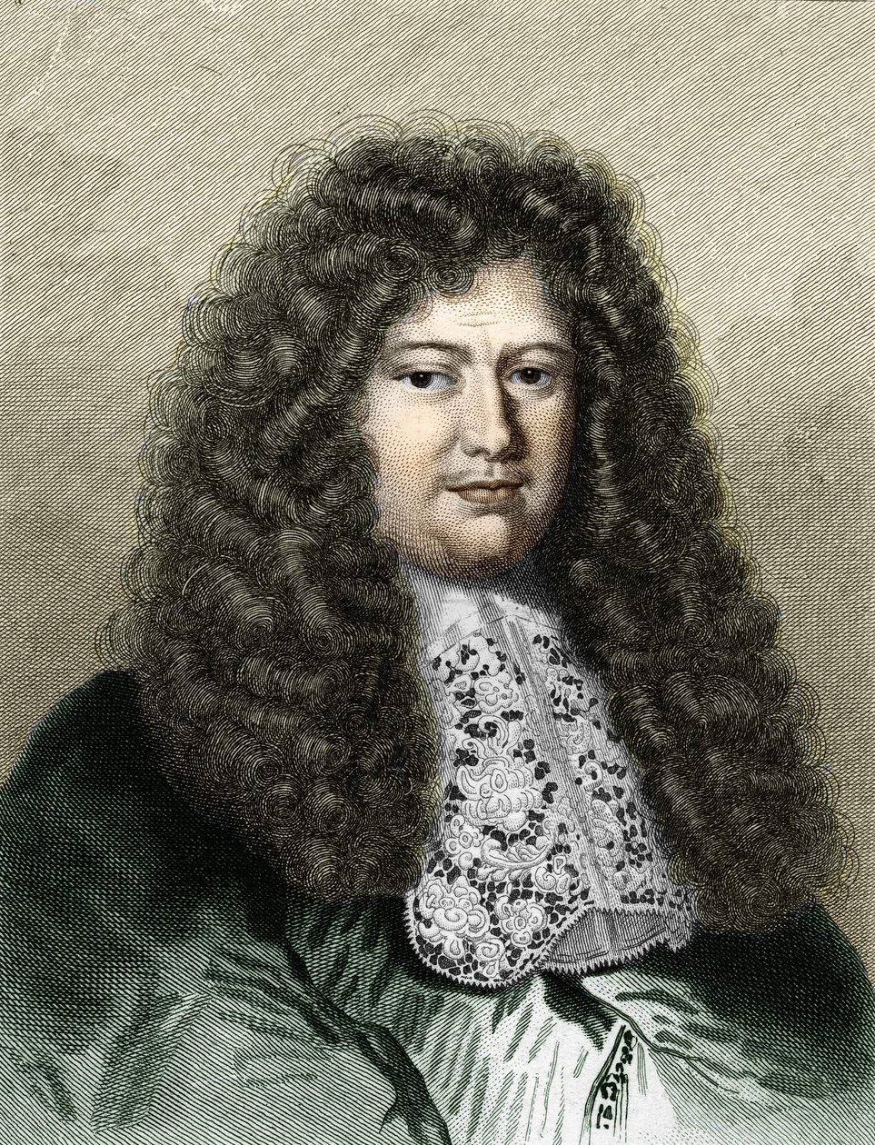 Retrato de François Michel Le Tellier, Marqués de Louvois (1639-1691), político francés - en Histoire des Français par Lavallée (grabado, sd) de Unknown artist