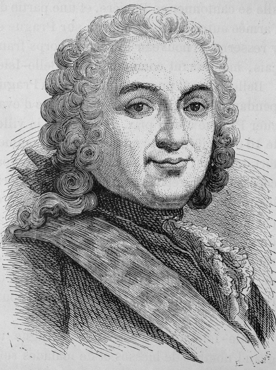 Retrato de François de Chevert (1695 - 1769). Grabado de finales del siglo XIX en “Historia de Francia” de H. Martin. de Unknown artist