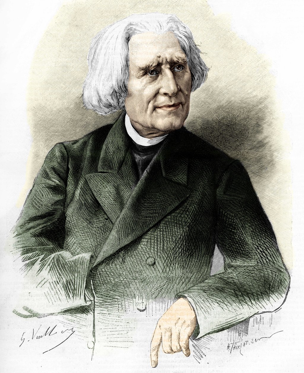 Retrato de Franz Liszt (1811-1886) compositor y pianista húngaro. de Unknown artist