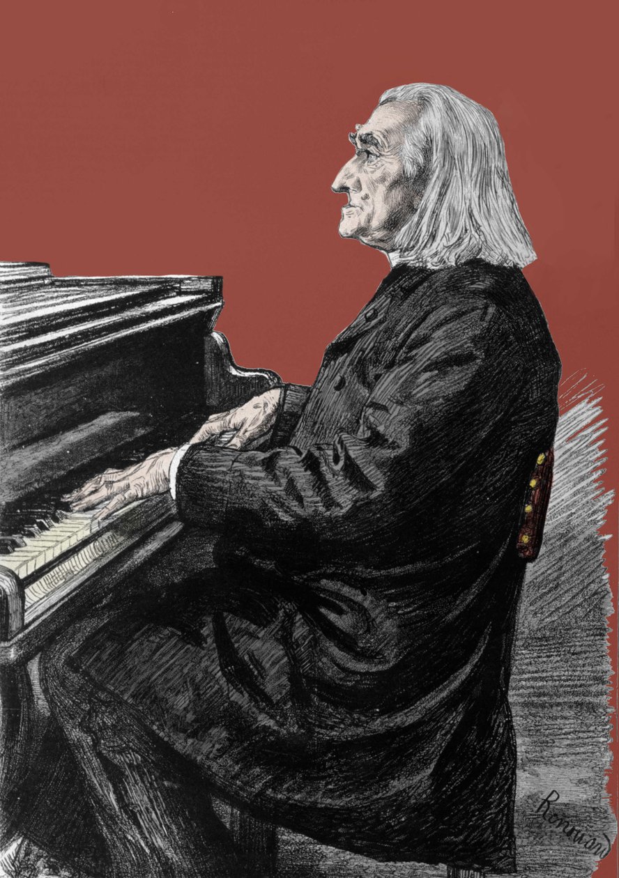 Retrato de Franz Liszt (1811-1886), compositor y pianista húngaro. de Unknown artist