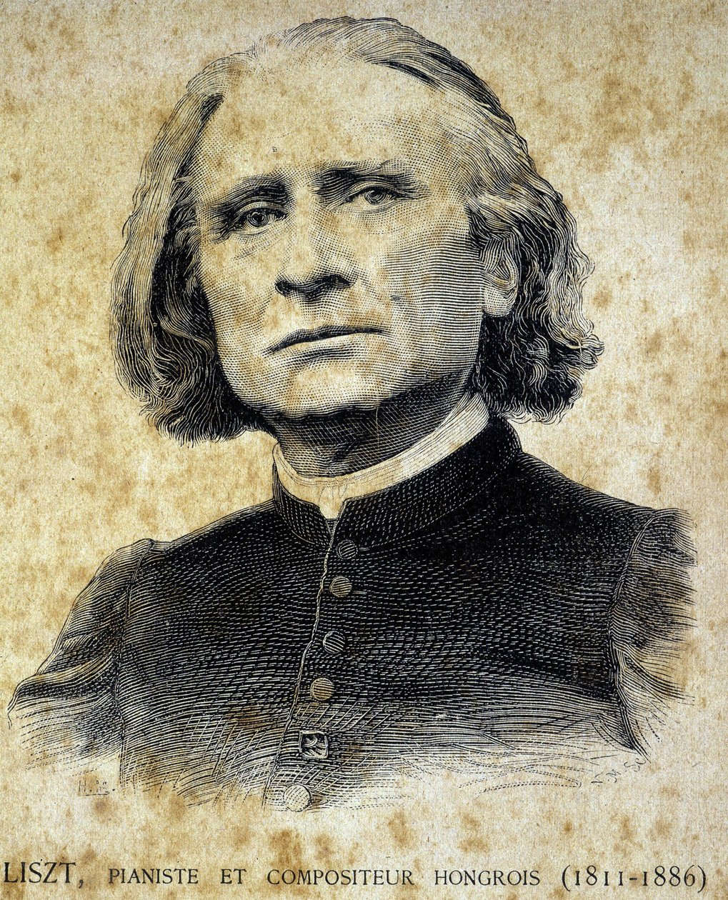 Retrato de Franz Liszt, pianista y compositor húngaro (1811 - 1886) - en “Los Contemporáneos” de Unknown artist