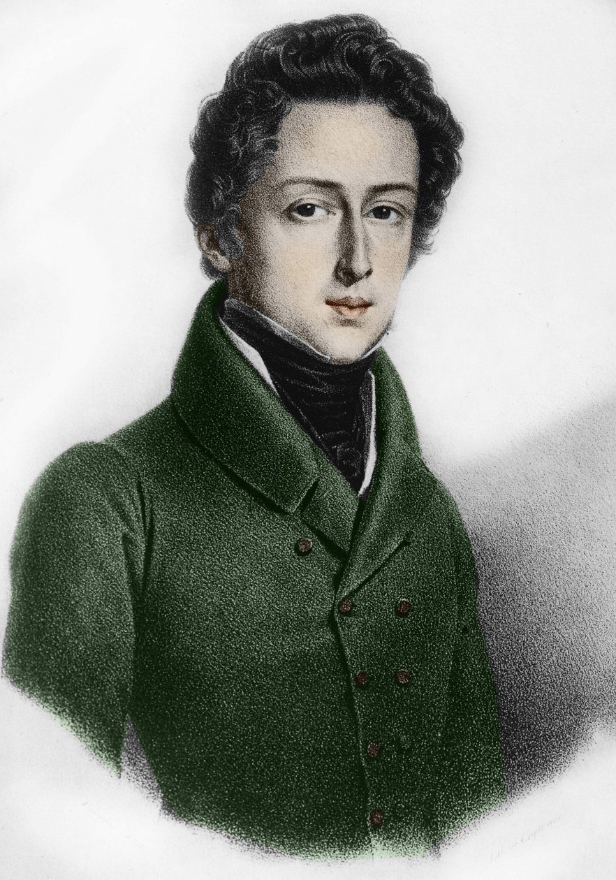 Retrato de Frédéric Chopin (1810-1849), compositor polaco de Unknown artist