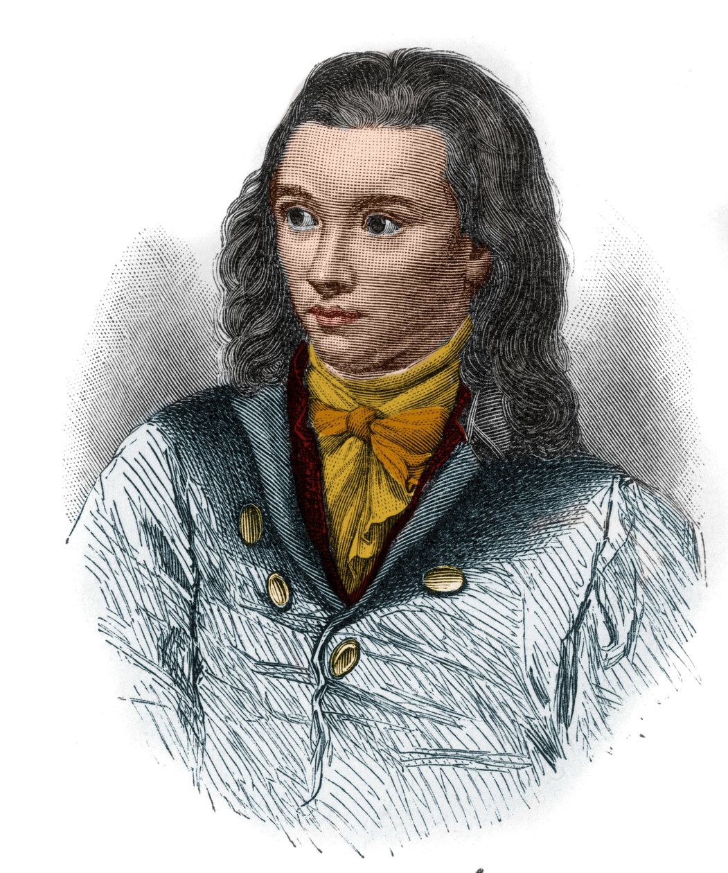 Retrato de Friedrich von Hardenberg, conocido como Novalis (1772-1801), poeta alemán del movimiento romántico de Unknown artist