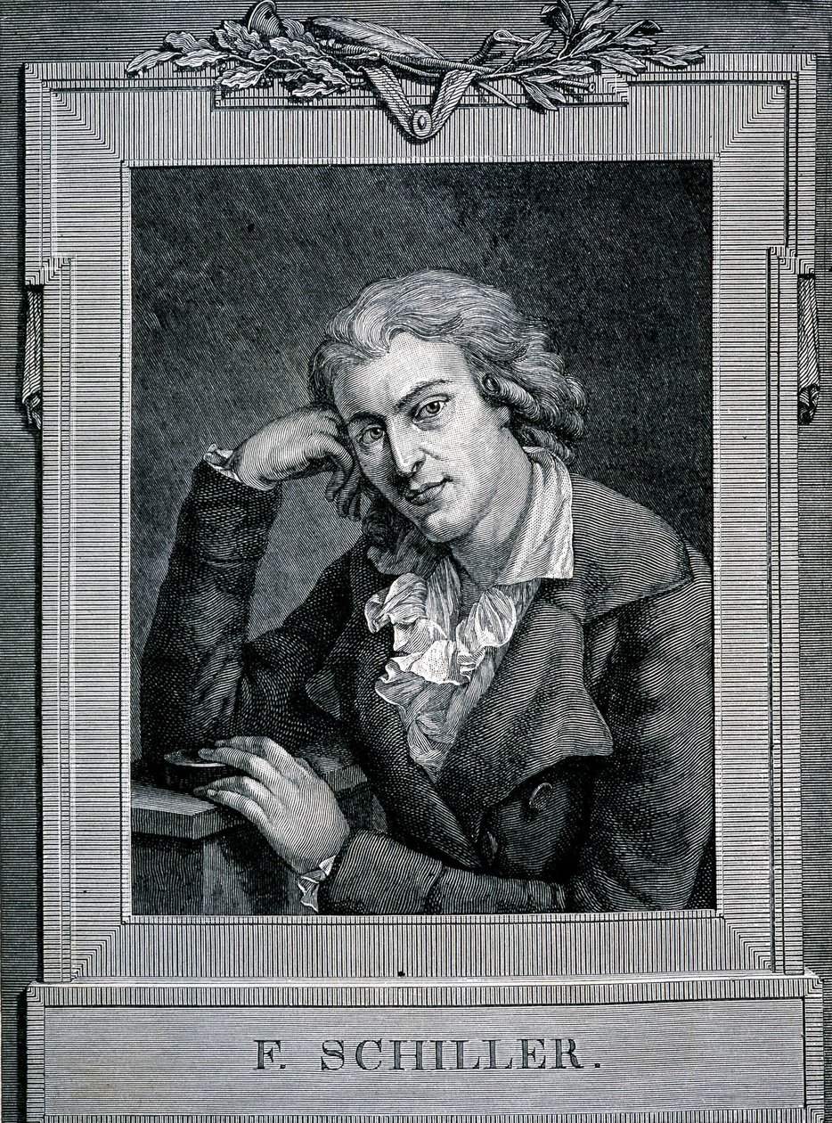 Retrato de Friedrich von Schiller (1759 - 1805), poeta y dramaturgo alemán de Unknown artist