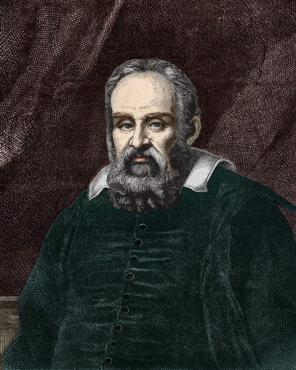 Retrato de Galileo Galilei, conocido como Galileo (1564-1642). Grabado del siglo XIX de Unknown artist
