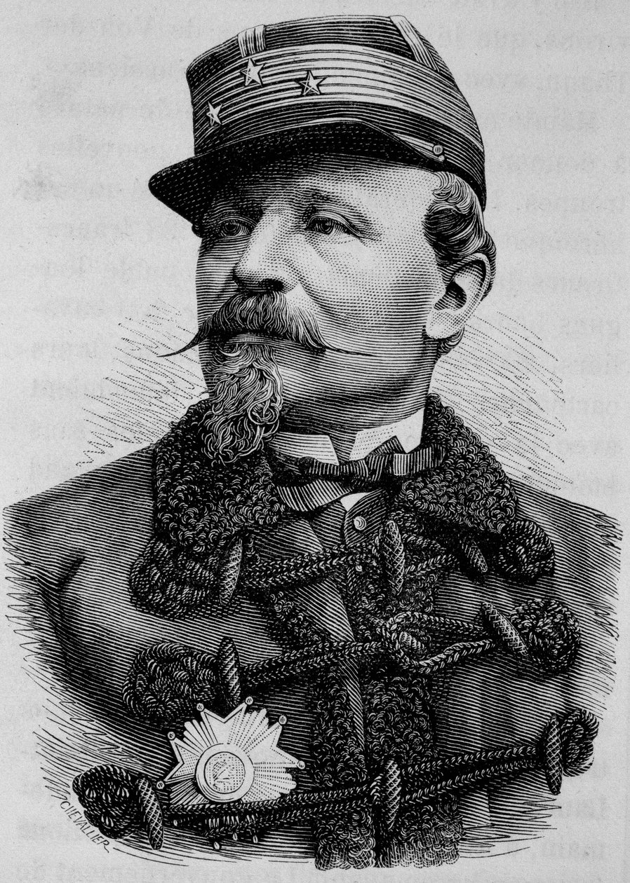 Retrato del General Chanzy (1823 - 1883). Grabado de finales del siglo XIX en “Histoire de France” de H. Martin de Unknown artist