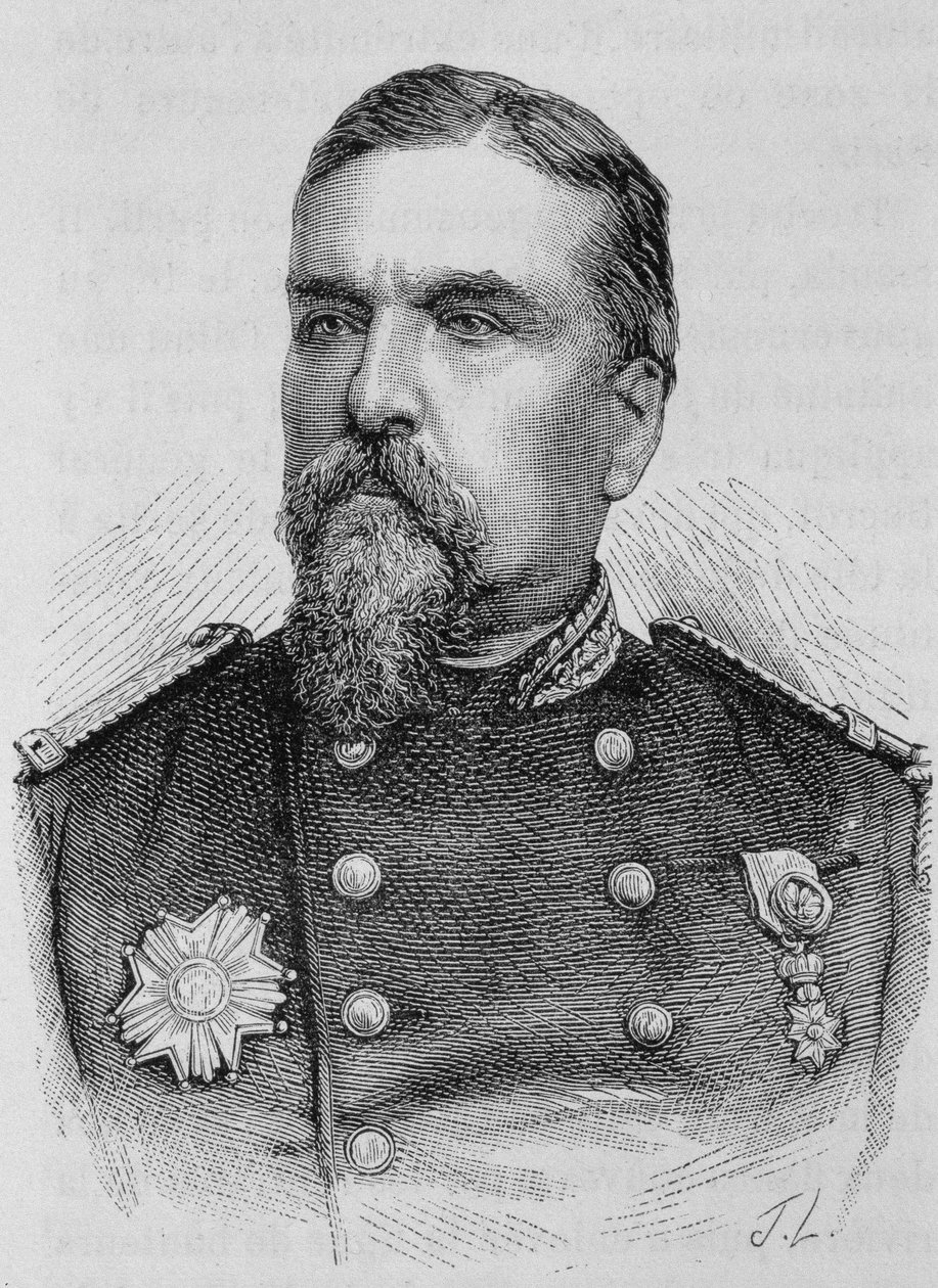 Retrato del General Ducrot (1817 - 1882). Grabado de finales del siglo XIX en “Historia de Francia” de H. Martin. de Unknown artist