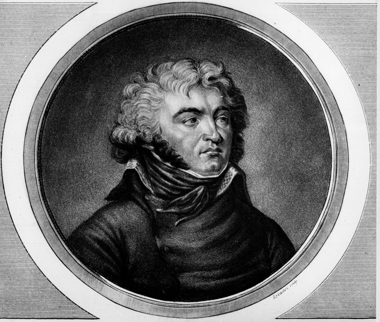 Retrato del General Jean Baptiste Kléber (1753-1800). Grabado en “Colección completa de pinturas históricas de la Revolución Francesa, en tres volúmenes.” 1804. de Unknown artist