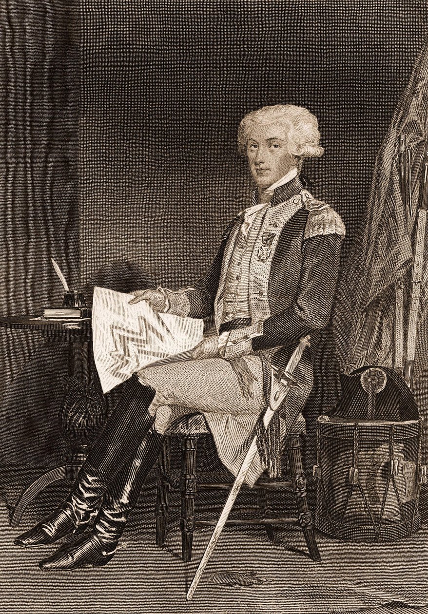 Retrato del General La Fayette (Lafayette) (1757-1834) de Unknown artist