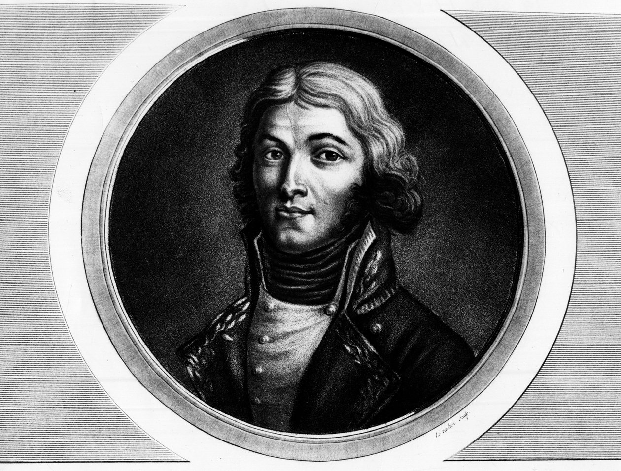 Retrato del General Louis Lazare Hoche (1768-1797). Grabado en 