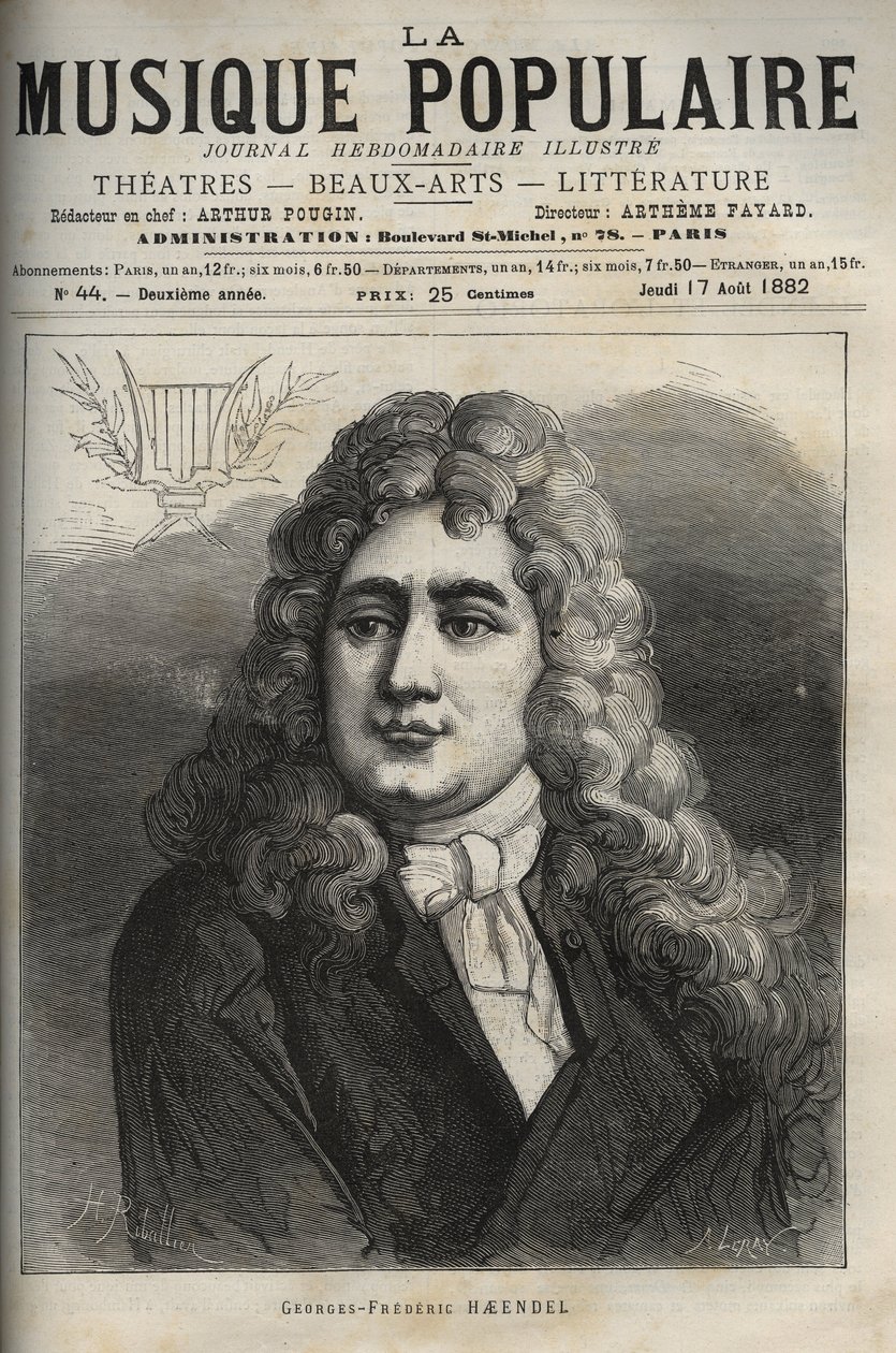 Retrato de George Frederick Handel de Unknown artist