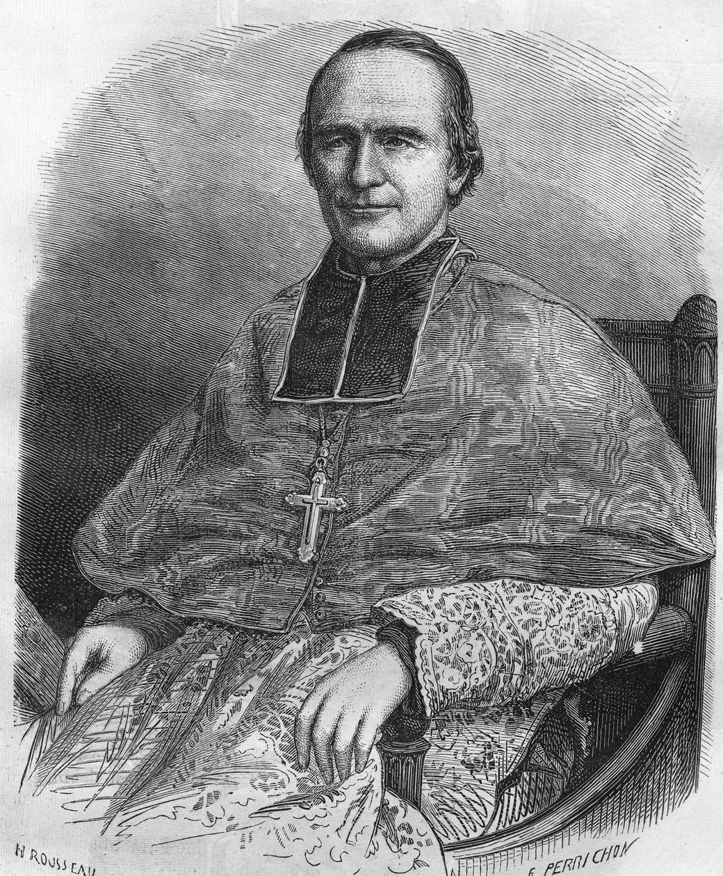 Retrato de Georges Darboy. Prelado francés (1813-1871). Arzobispo de París, fue tomado como rehén durante la Comuna y fusilado de Unknown artist