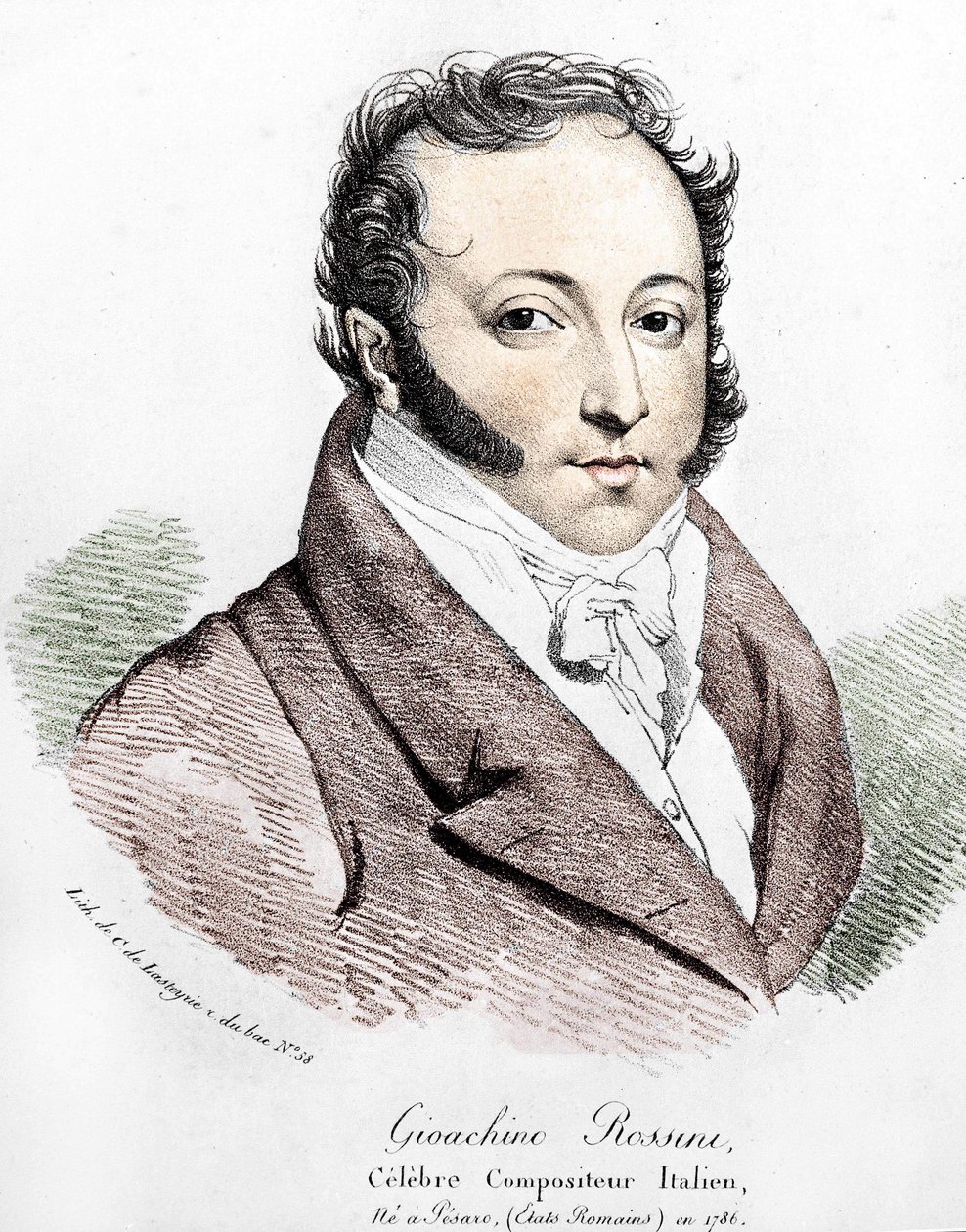 Retrato de Gioacchino Rossini (1792-1868). de Unknown artist