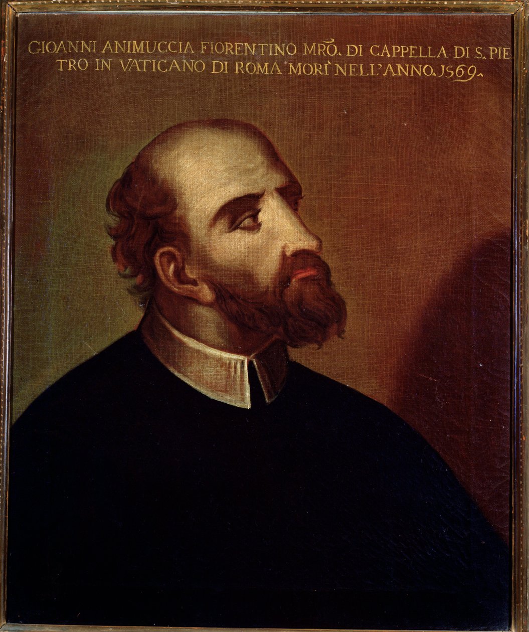 Retrato de Giovanni Animuccia, compositor italiano de Unknown artist