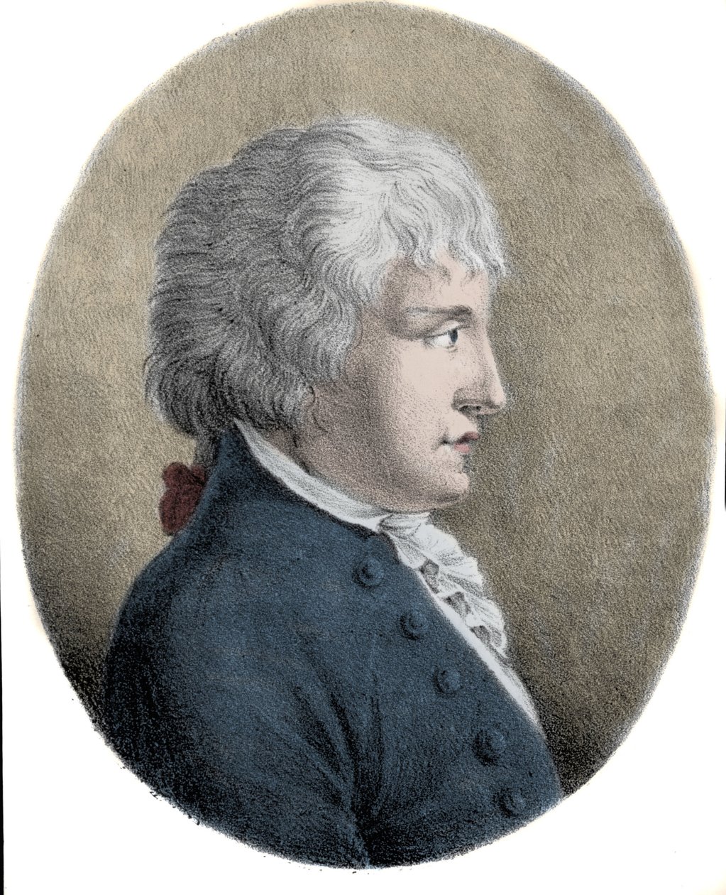 Retrato de Giovanni Battista Pergolesi (1710-1736), compositor italiano. Grabado del siglo XIX de Unknown artist