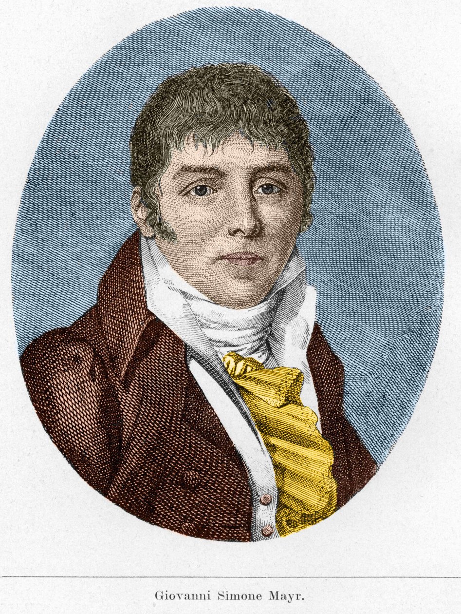 Retrato de Giovanni Simone Mayr (Johann Simon Mayr), compositor italiano (1763-1845). de Unknown artist