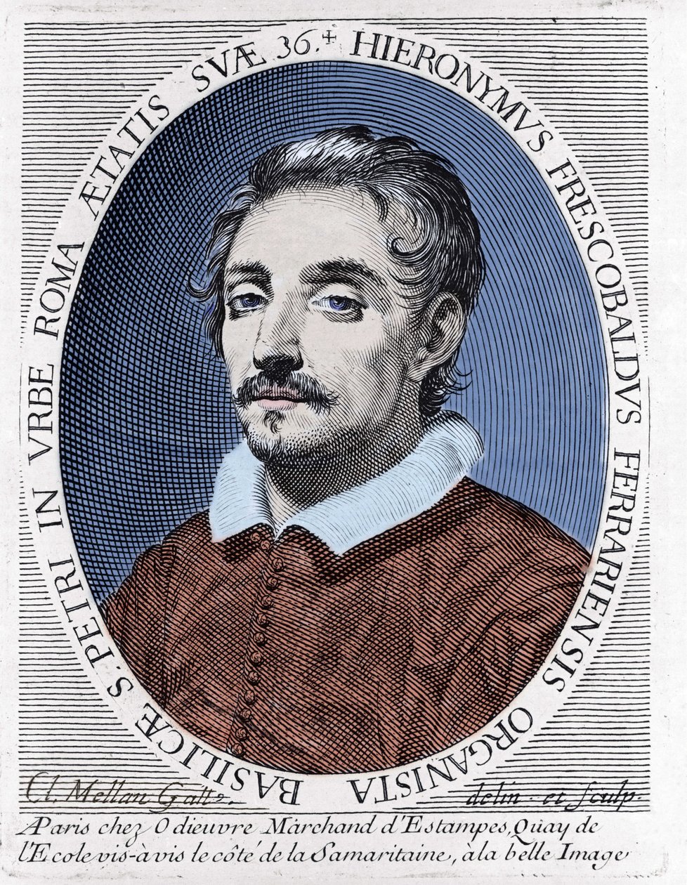 Retrato de Girolamo (o Gerolamo) Frescobaldi (1583 - 1643) compositor italiano. de Unknown artist
