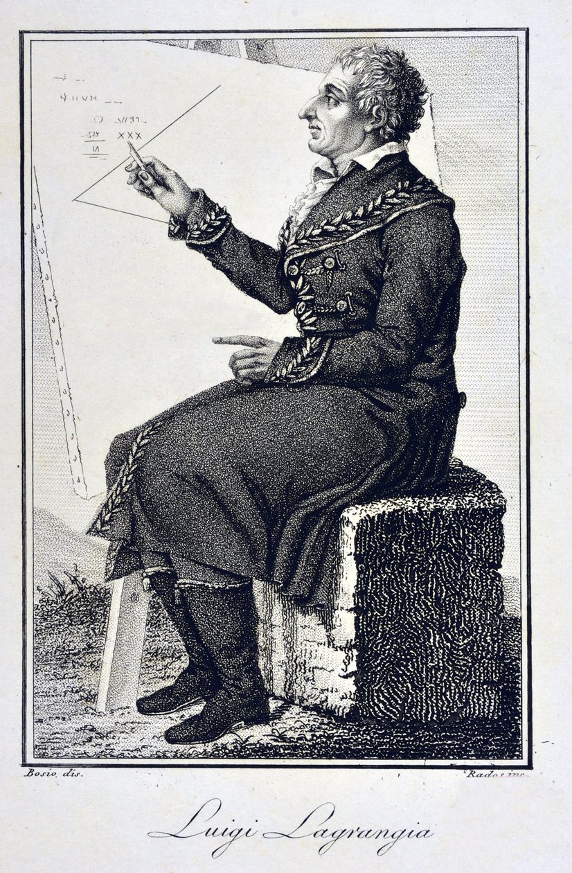 Retrato de Giuseppe Ludovico De la Grange Tournier (1736 - 1813) - Retrato de Joseph Louis, Conde de Lagrange (1736-1813), matemático francés de Unknown artist