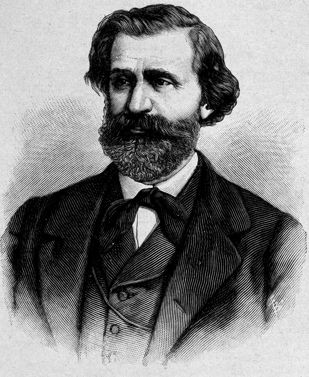 Retrato de Giuseppe Verdi, compositor italiano (1813 - 1901) de Unknown artist