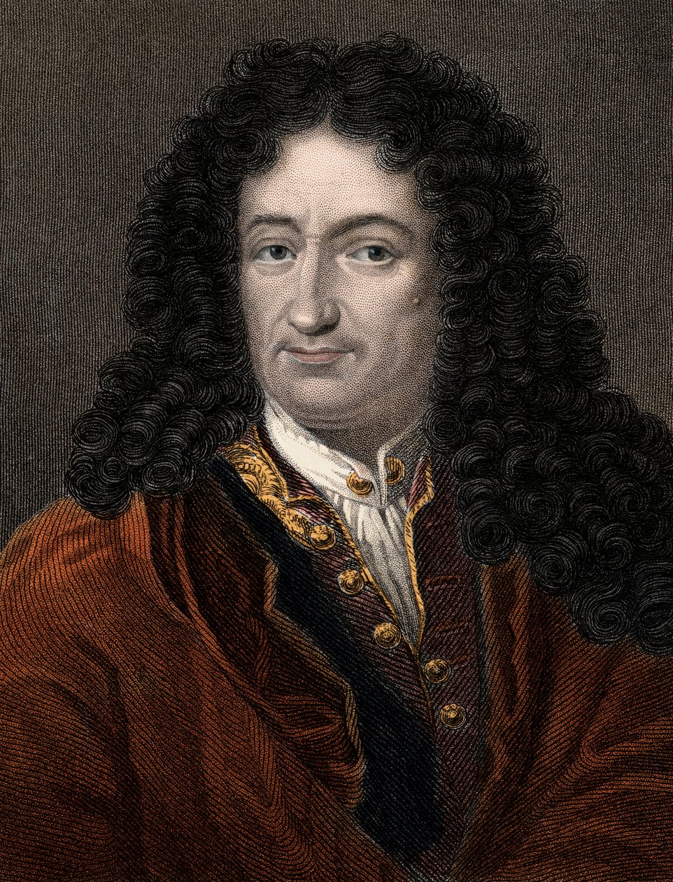 Retrato de Gottfried Wilhelm Leibniz (1646-1716) filósofo y matemático alemán de Unknown artist