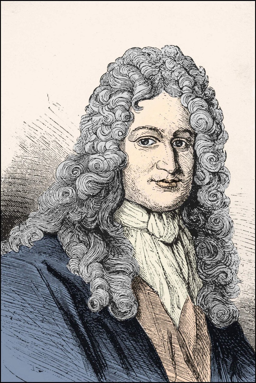 Retrato de Gottfried Wilhelm Leibniz (1646-1716), filósofo alemán. de Unknown artist