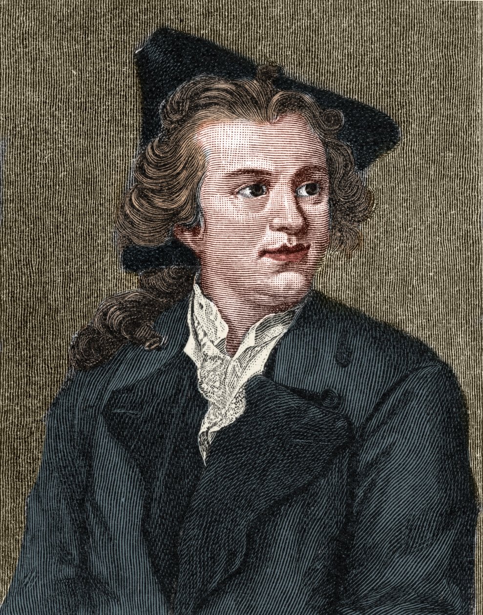 Retrato de Gotthold Ephraim Lessing (1729-1781) escritor y dramaturgo alemán de Unknown artist