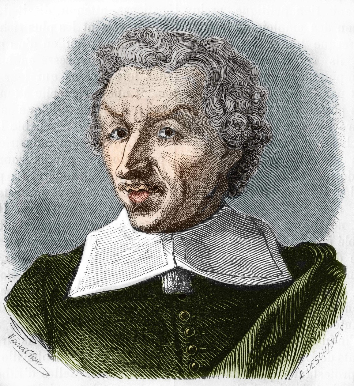 Retrato de Gui (Guy) Patin. Médico y escritor francés (1601-1672). Grabado de 1866. de Unknown artist
