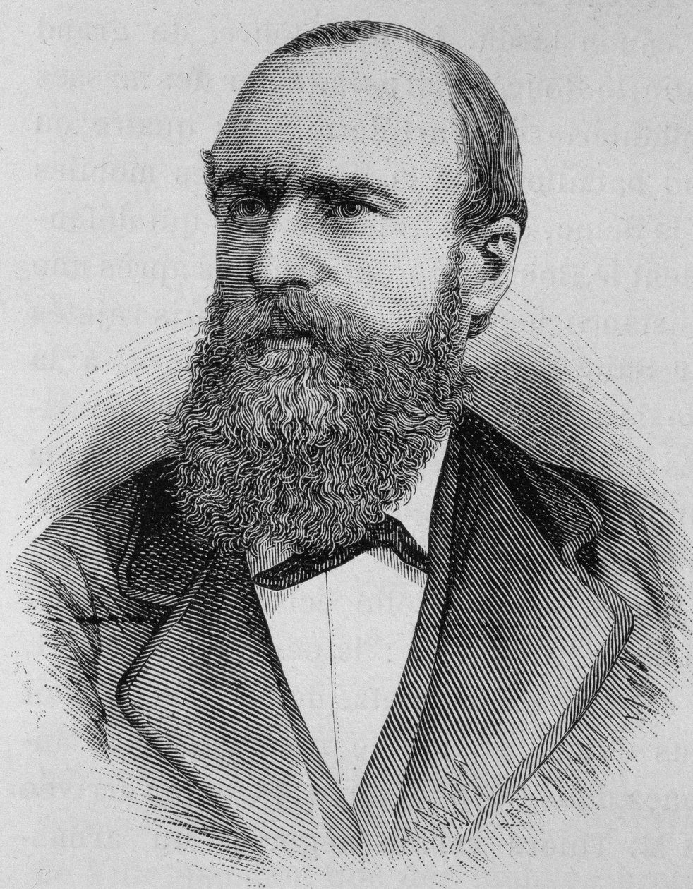 Retrato de Gustave Flourens (1838 - 1871). Grabado de finales del siglo XIX en “Historia de Francia” de H. Martin. de Unknown artist