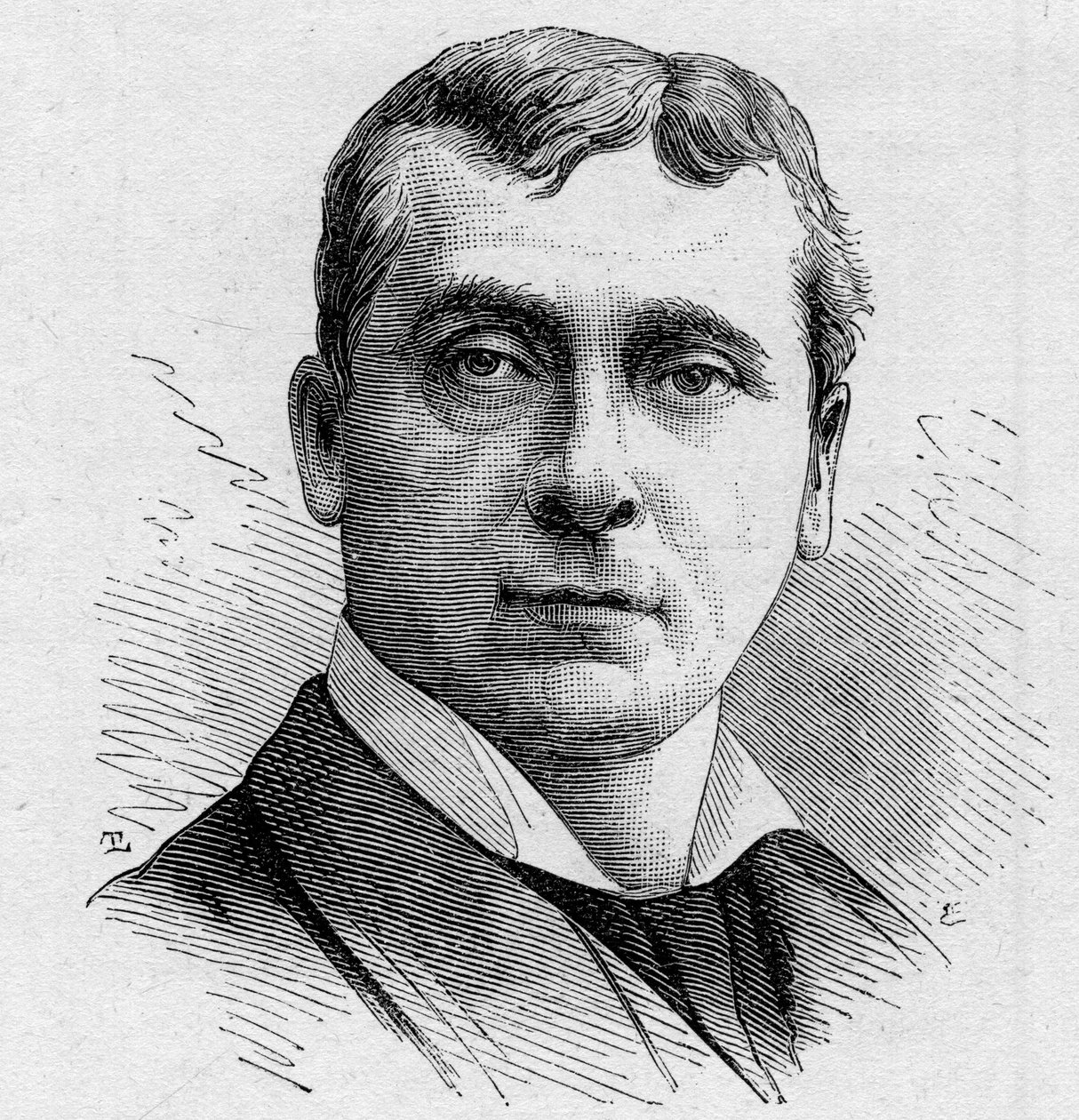 Retrato de Gustave Worms (n. 1836), comediante francés, miembro de la Comédie Française de 1858 a 1900. Grabado en "Le Monde Illustré" n°1168 del 16 de agosto de 1879 de Unknown artist