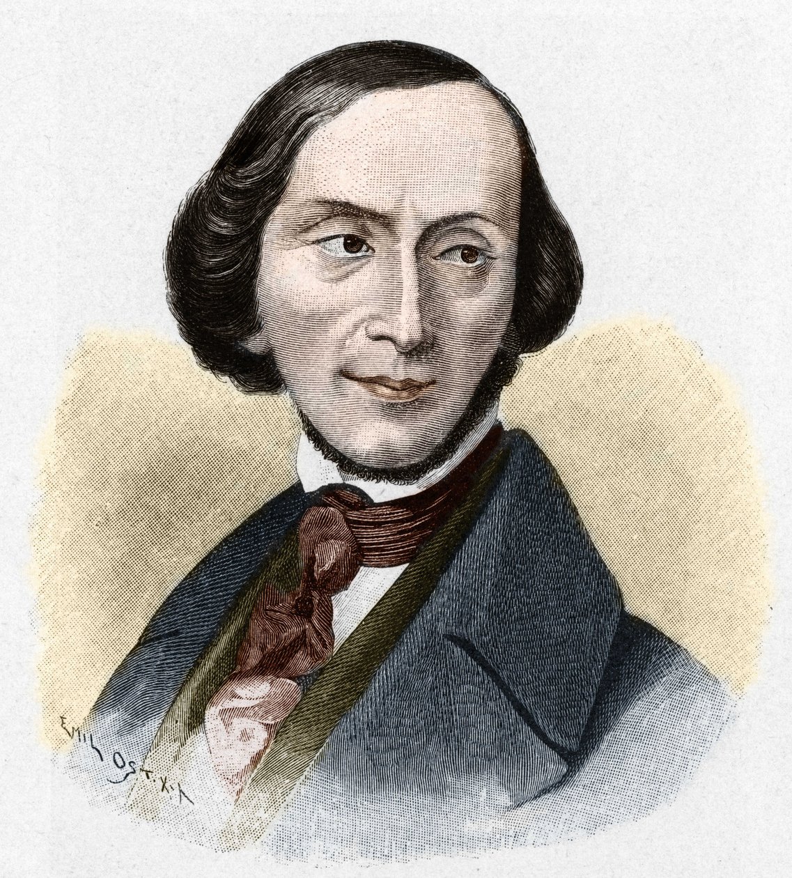 Retrato de Hans Christian Andersen (1805-1875), escritor danés de Unknown artist
