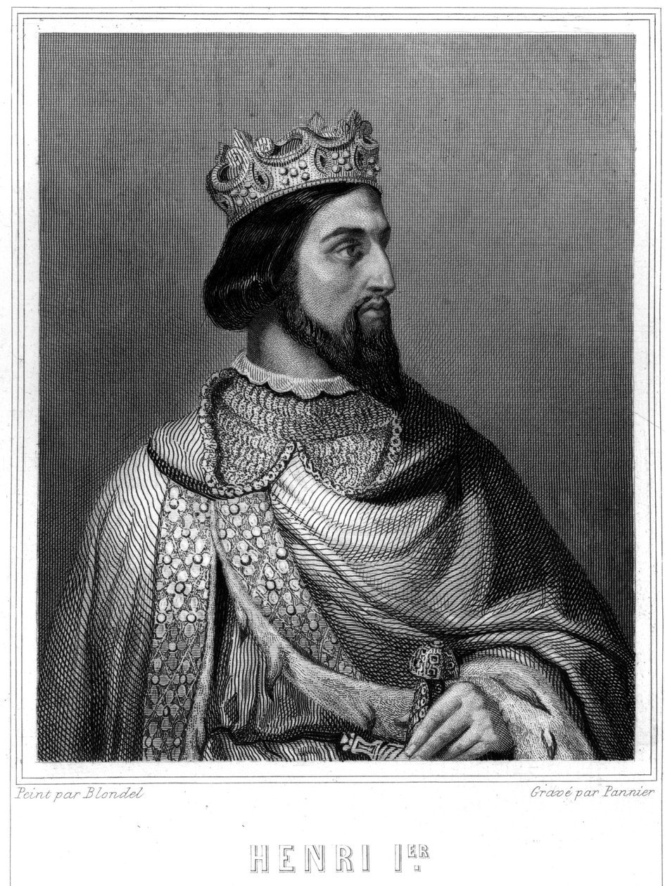 Retrato de Enrique I (v. 1008 - 1060), Rey de Francia - en “Histoire des Français” de Lavallée, grabado de Unknown artist