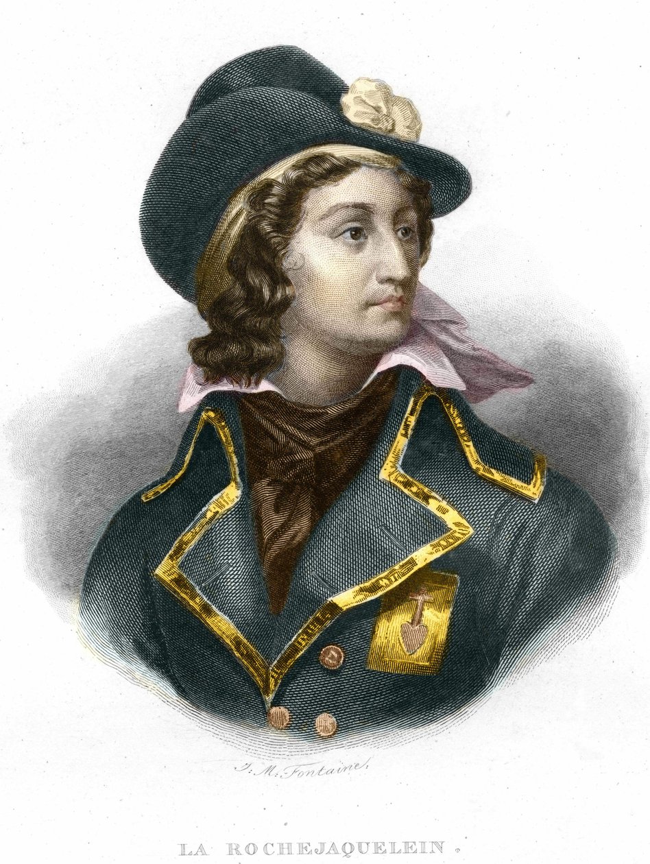Retrato de Henri du Vergier, Conde de La Rochejaquelein, grabado de 1854 de Unknown artist