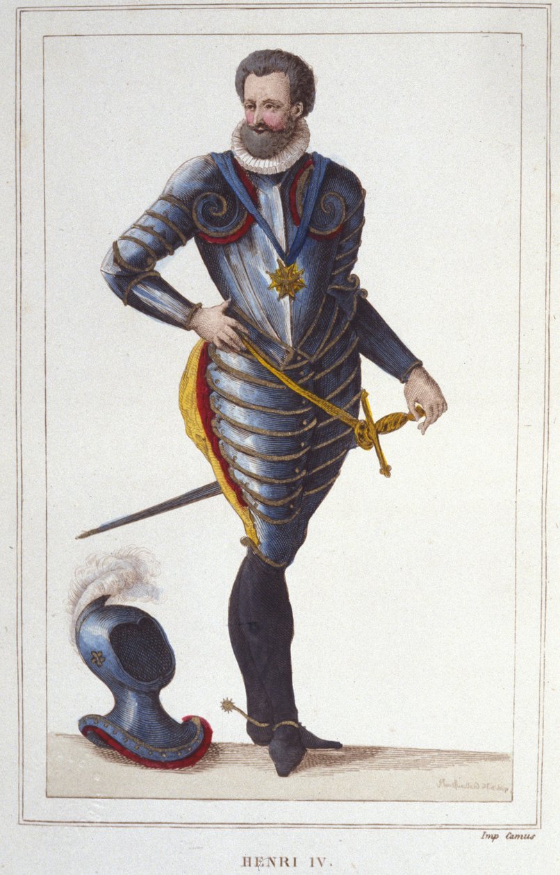 Retrato de Enrique IV (1553-1610), Rey de Francia Grabado de 1830 de Unknown artist