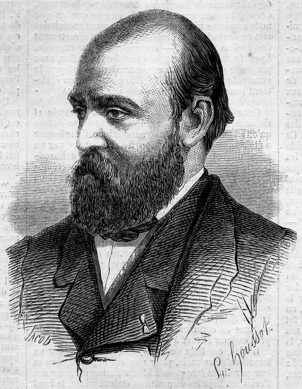 Retrato de Henry Murger (1822-1861), escritor francés. Grabado en 