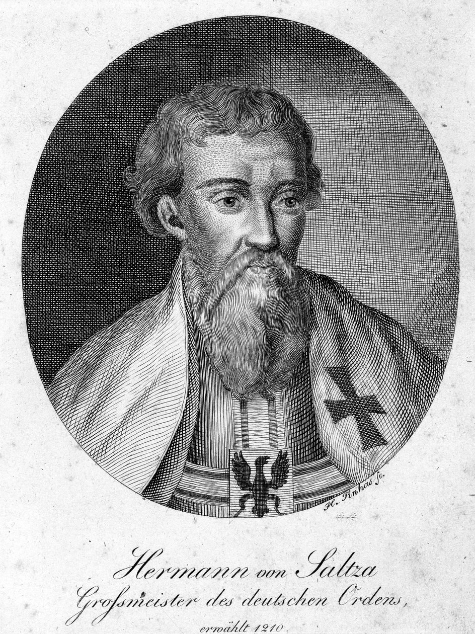 Retrato de Hermann von Salza (1170 - 1239), Gran Maestre de la Orden de los Caballeros Teutónicos de Unknown artist
