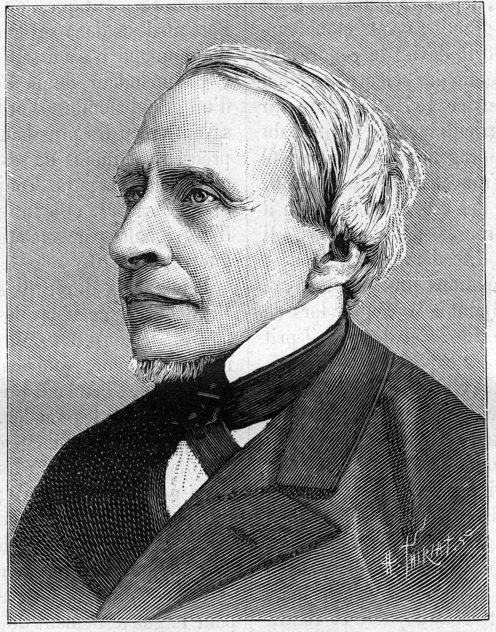 Retrato de Herve Mangon (1821-1888), hombre de ciencia. En “Nature. Revue des sciences et de leurs applications aux arts et à l