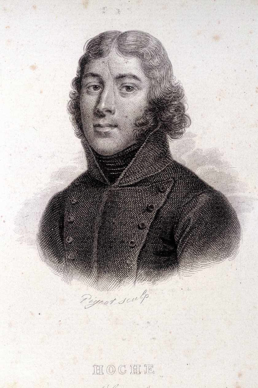 Retrato de Hoche, grabado del siglo XIX de Unknown artist