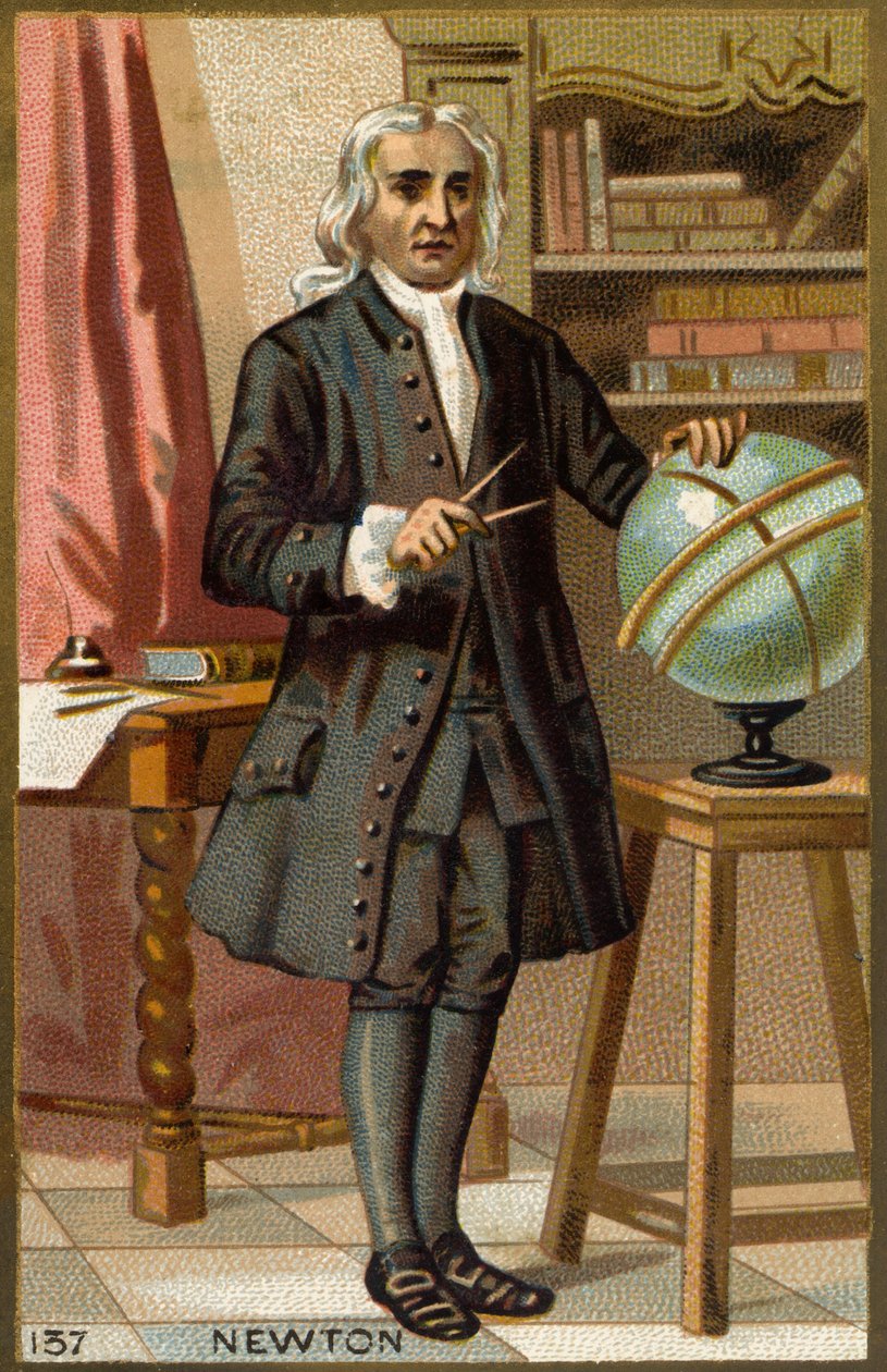 Retrato de Isaac Newton (1642-1727), matemático, físico y astrónomo inglés. de Unknown artist