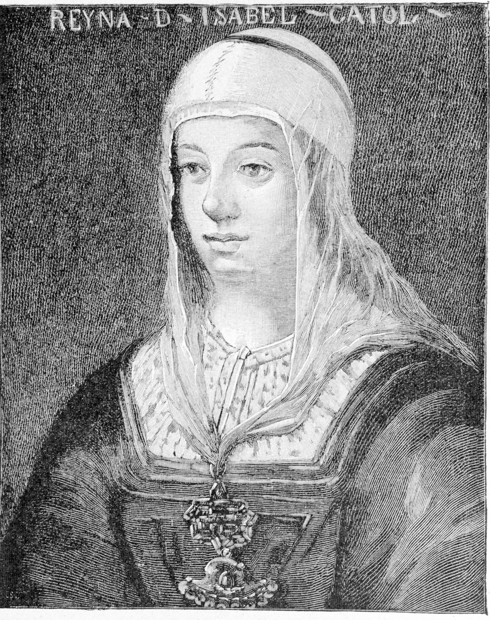 Retrato de Isabel I la Católica (1451 - 1504), Reina de Castilla de Unknown artist