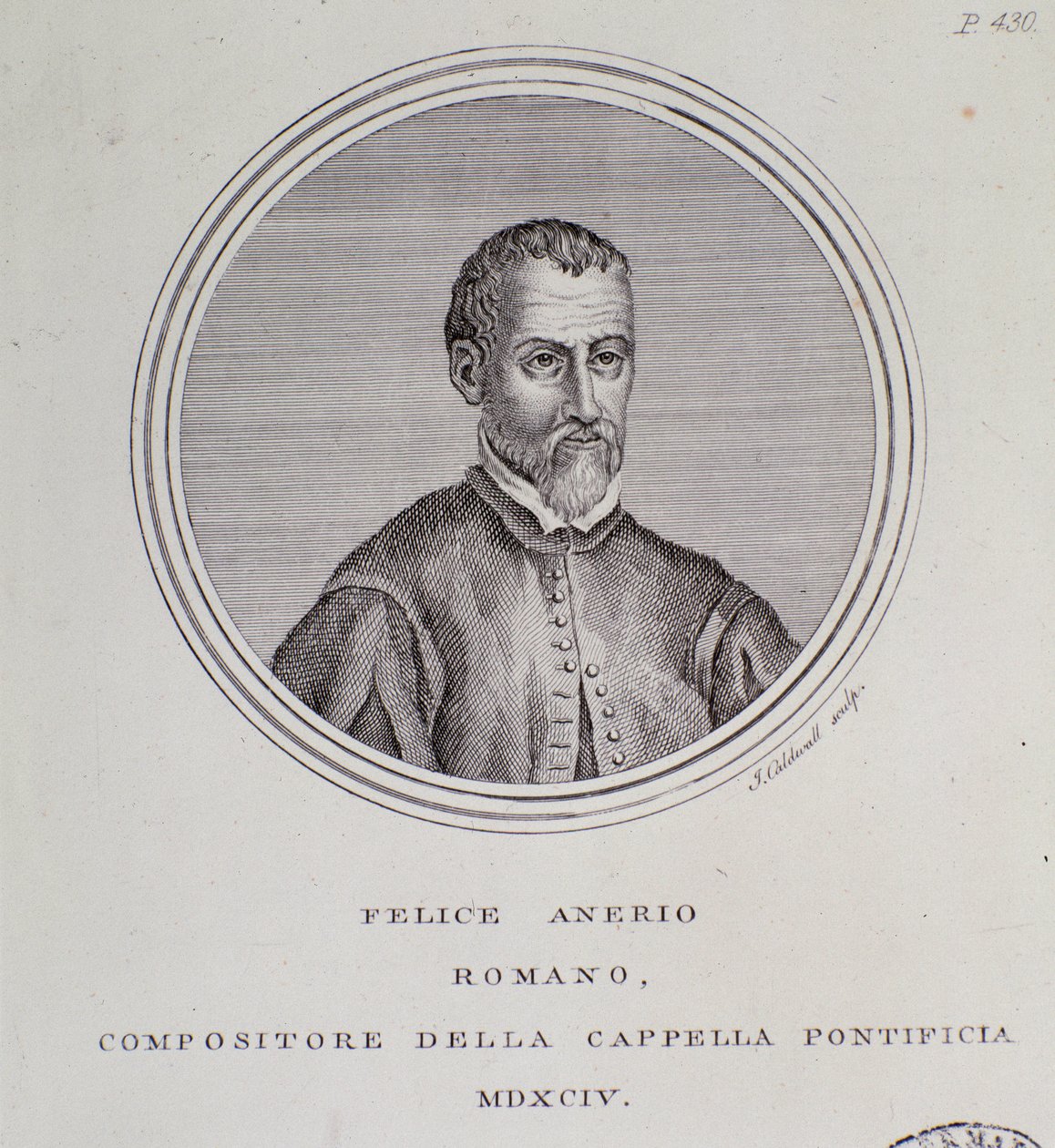 Retrato del compositor italiano Felice Anerio de Unknown artist