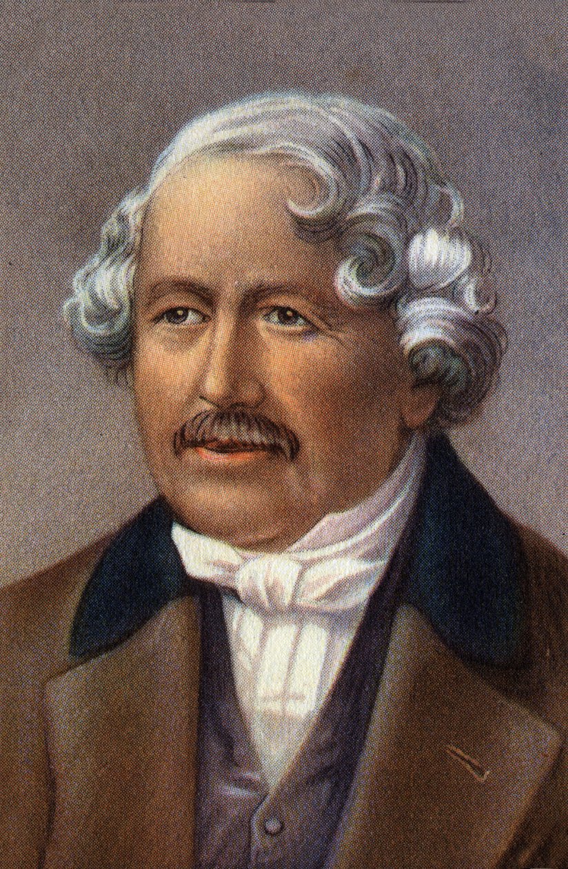 Retrato de Jacques Daguerre, francés, inventor del daguerrotipo. de Unknown Artist