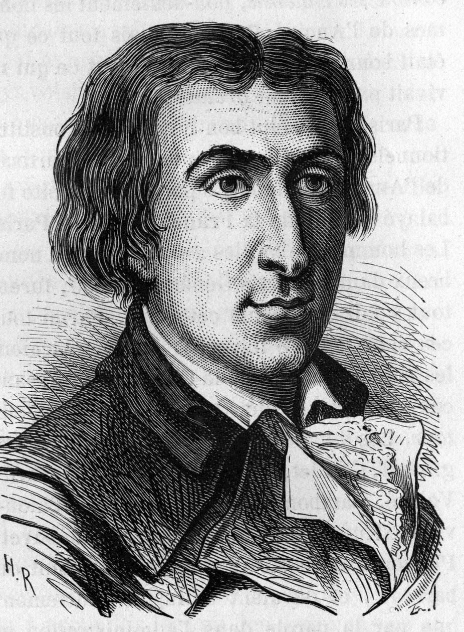 Retrato de Jacques Pierre Brissot de Warville, periodista y político francés (1754 - 1793). Fundó la Société des Amis des Noirs, partidario de la abolición de la esclavitud. Grabado del siglo XIX de Unknown artist