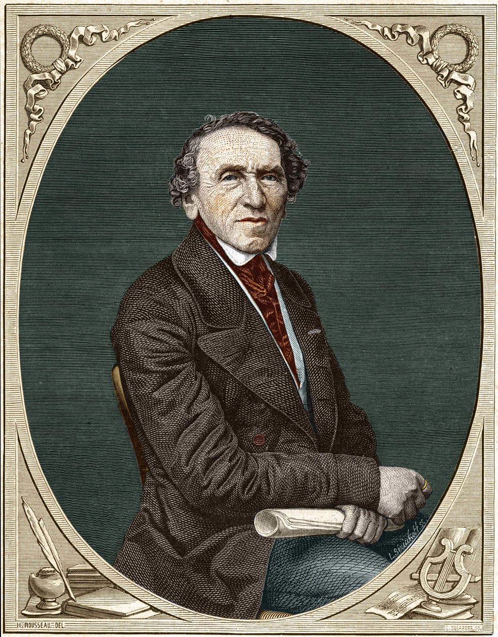 Retrato de Jakob Liebmann Meyerbeer (1791-1864), compositor alemán de Unknown artist