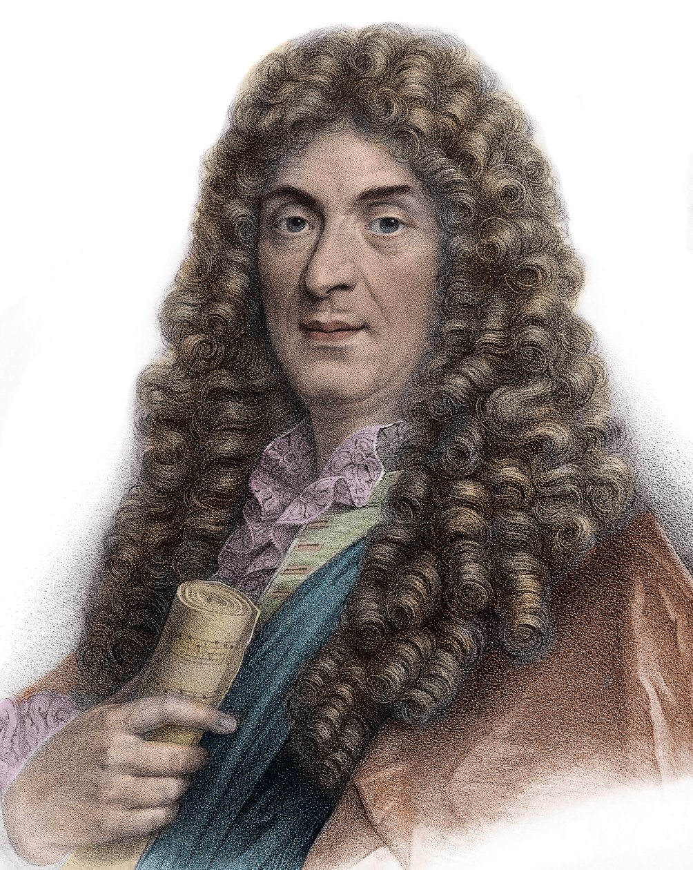 Retrato de Jean-Baptiste Lully grabado del siglo XIX - Retrato de Jean Baptiste (Lully (Giovanni Battista Lulli) (1632-1687) de Unknown artist